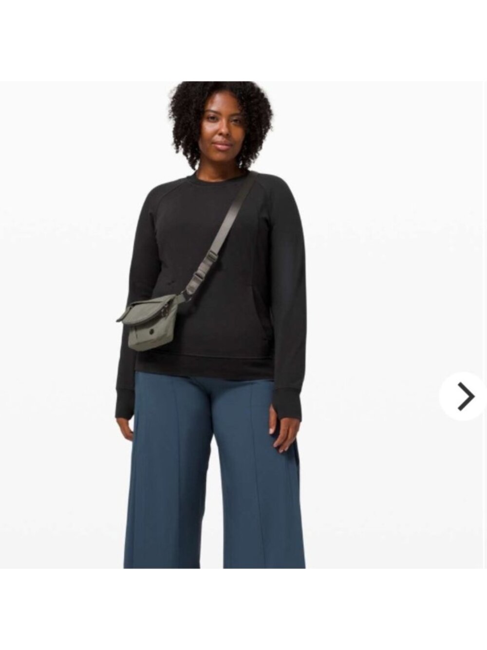Lululemon Scuba Crew Sweatshirt Women’s 10 Black Thumbholes Pullover Comfy